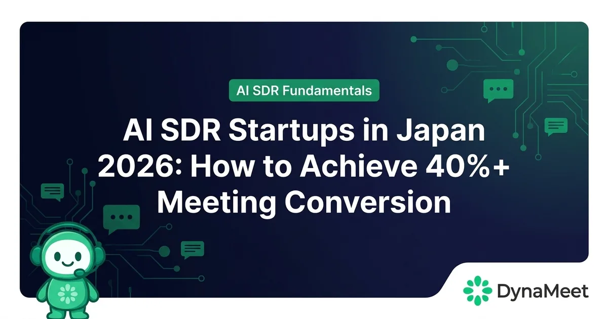 AI SDR Startups in Japan 2026: How to Achieve 40%+ Meeting Conversion