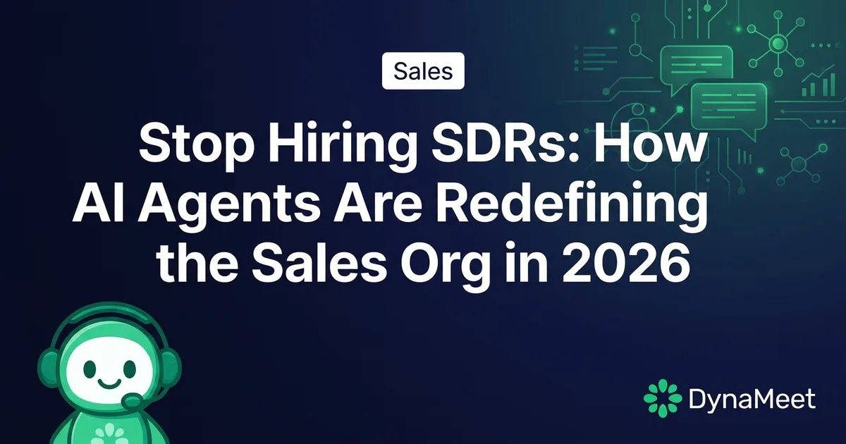 Stop Hiring SDRs: How AI Agents Are Redefining the Sales Org in 2026
