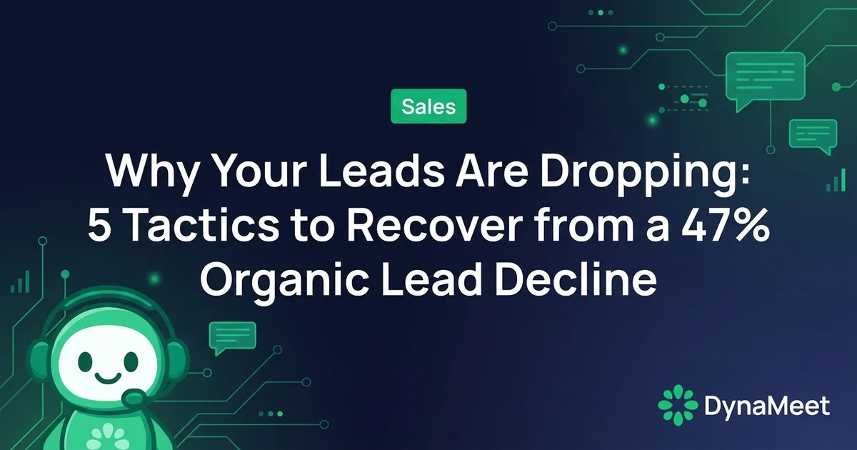 Why Your Leads Are Dropping: 5 Tactics to Recover from a 47% Organic Lead Decline