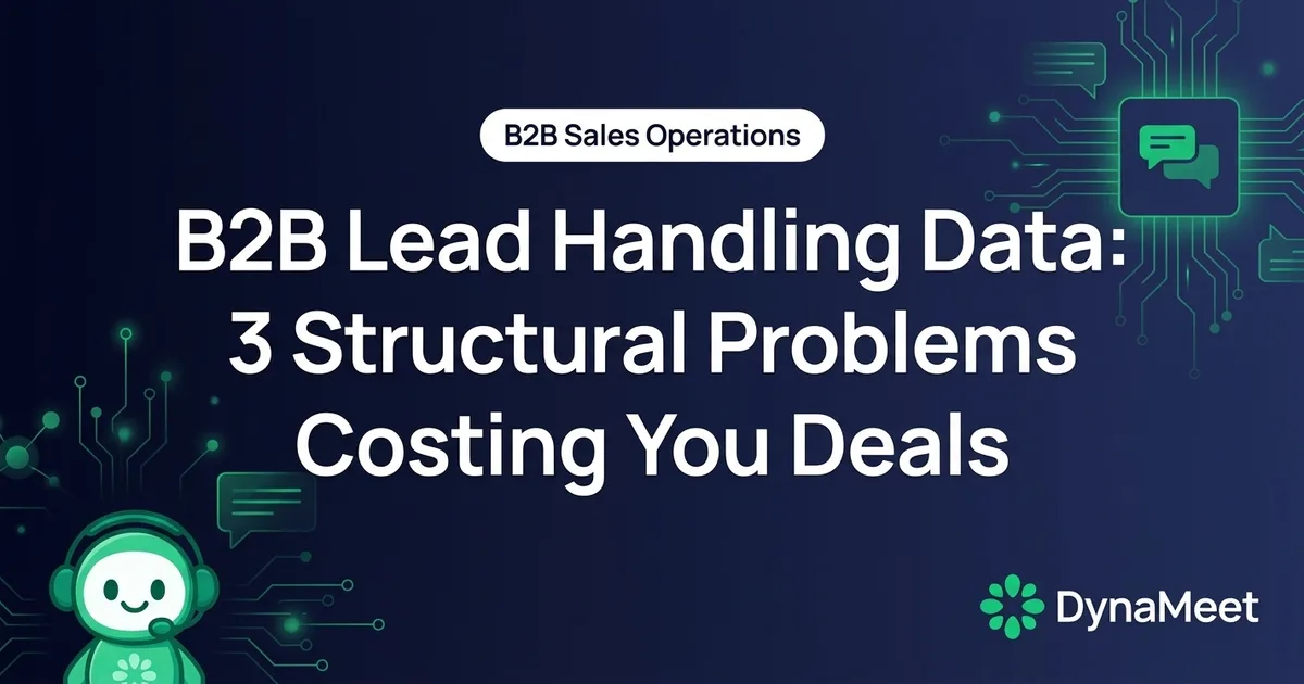 B2B Lead Handling Data: 3 Structural Problems Costing You Deals
